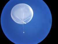 High Altitude Balloon at 130K feet as seen through telescope
