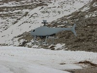 The Black Eagle 50 flying at high altitude in snow conditions