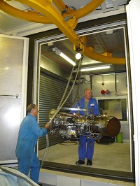 vital Link engine test bed rigging