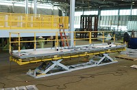 Cargo Vator for airplane wing assembly