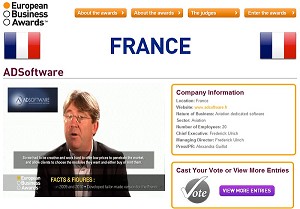 Adsoftware Needs Your Help to Become a National Champion  for France in the European Business Awards. 